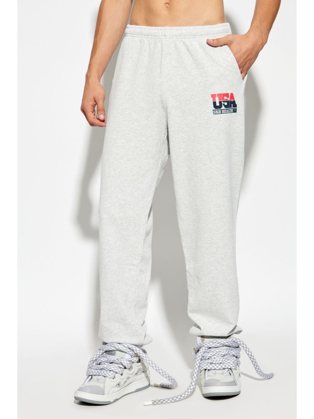 logo-print elasticated trousers - 5