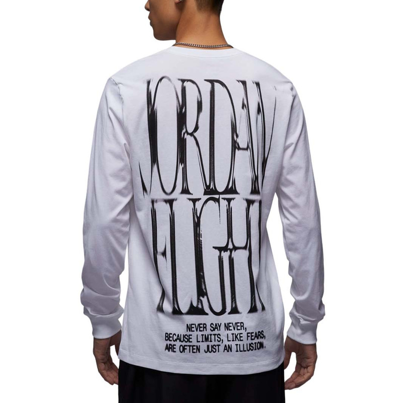 Jordan Air Jordan Flight Graphic Long Sleeve T-shirt Asia Sizing 'White' FZ1935-100 outlook