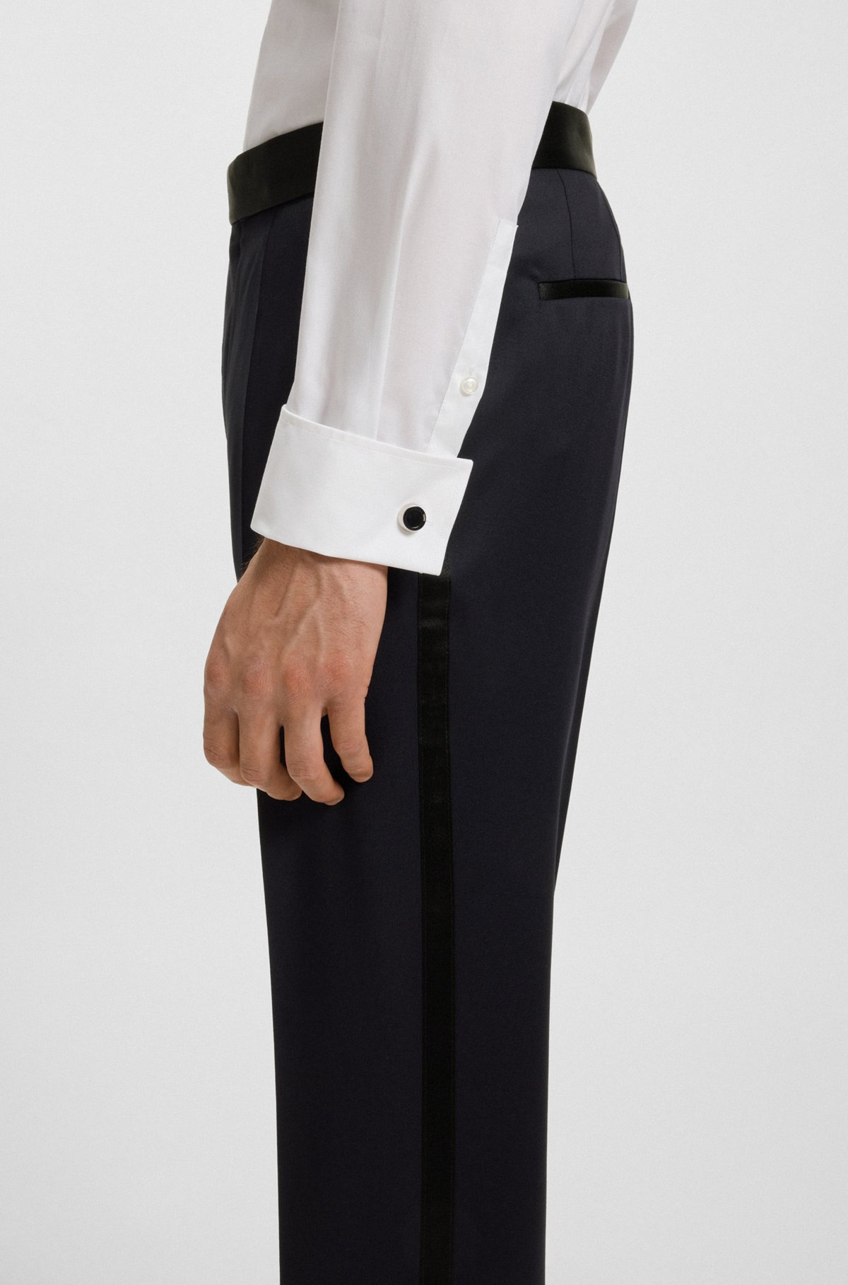 TUXEDO TROUSERS IN VIRGIN-WOOL SERGE - 5
