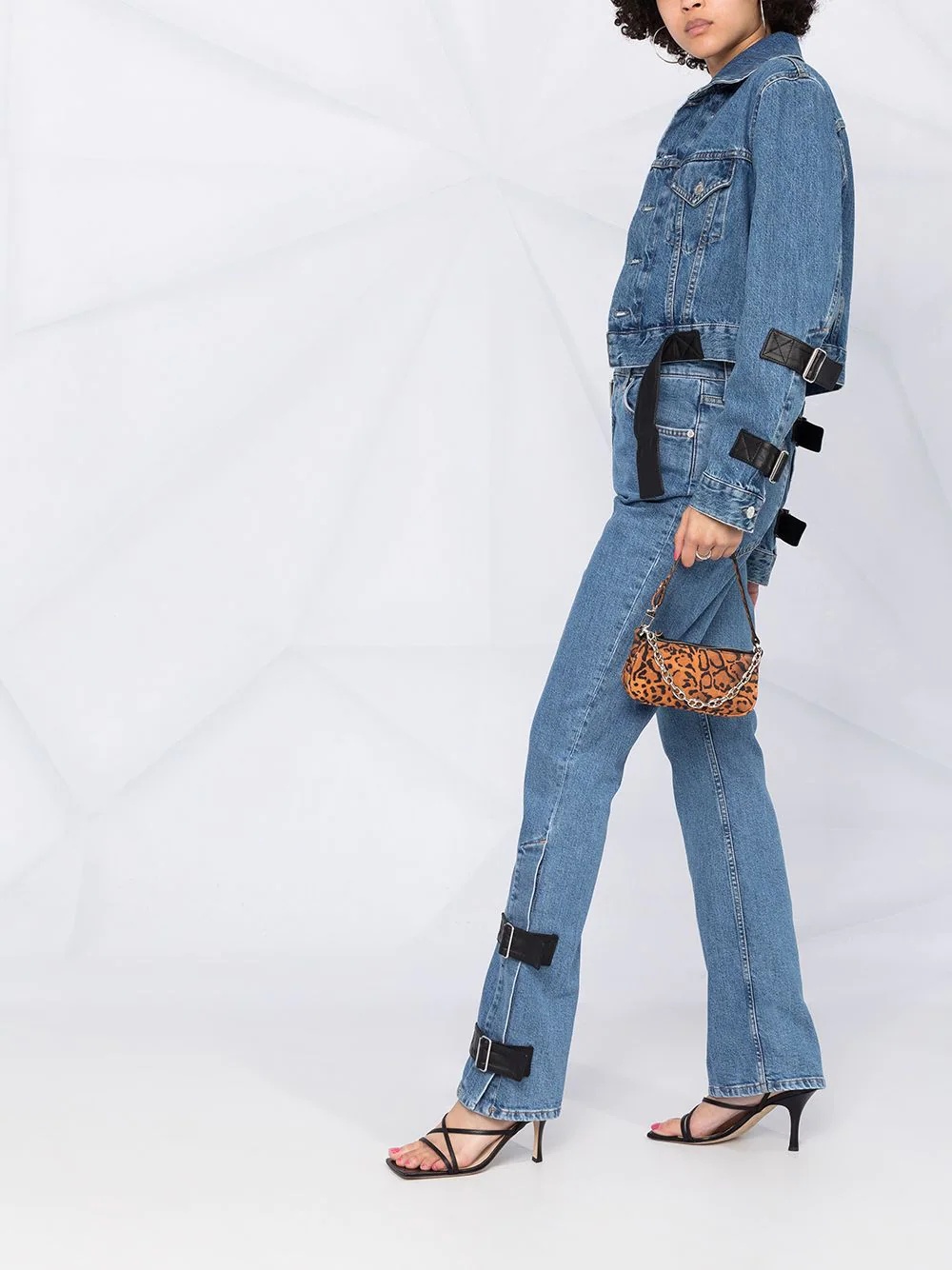 Strap bootcut jeans - 6