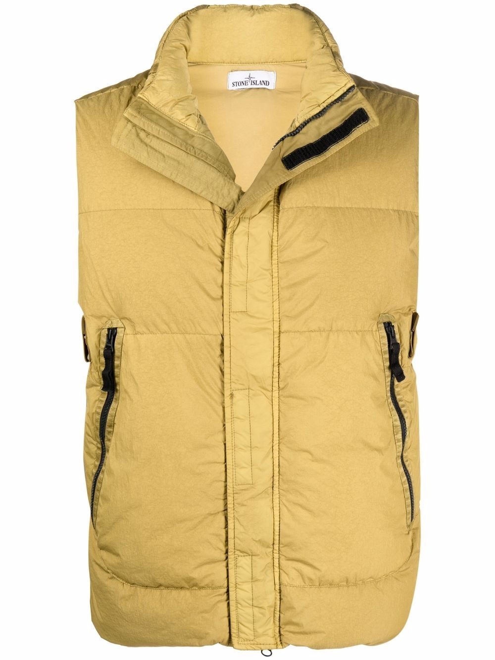 sleeveless zip-pocket padded gilet - 1