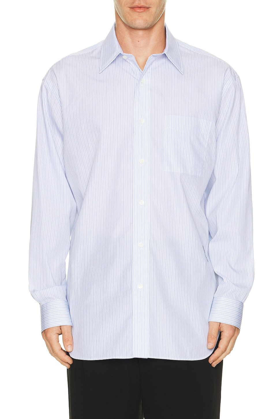 Cotton Poplin Stripe Shirt - 4