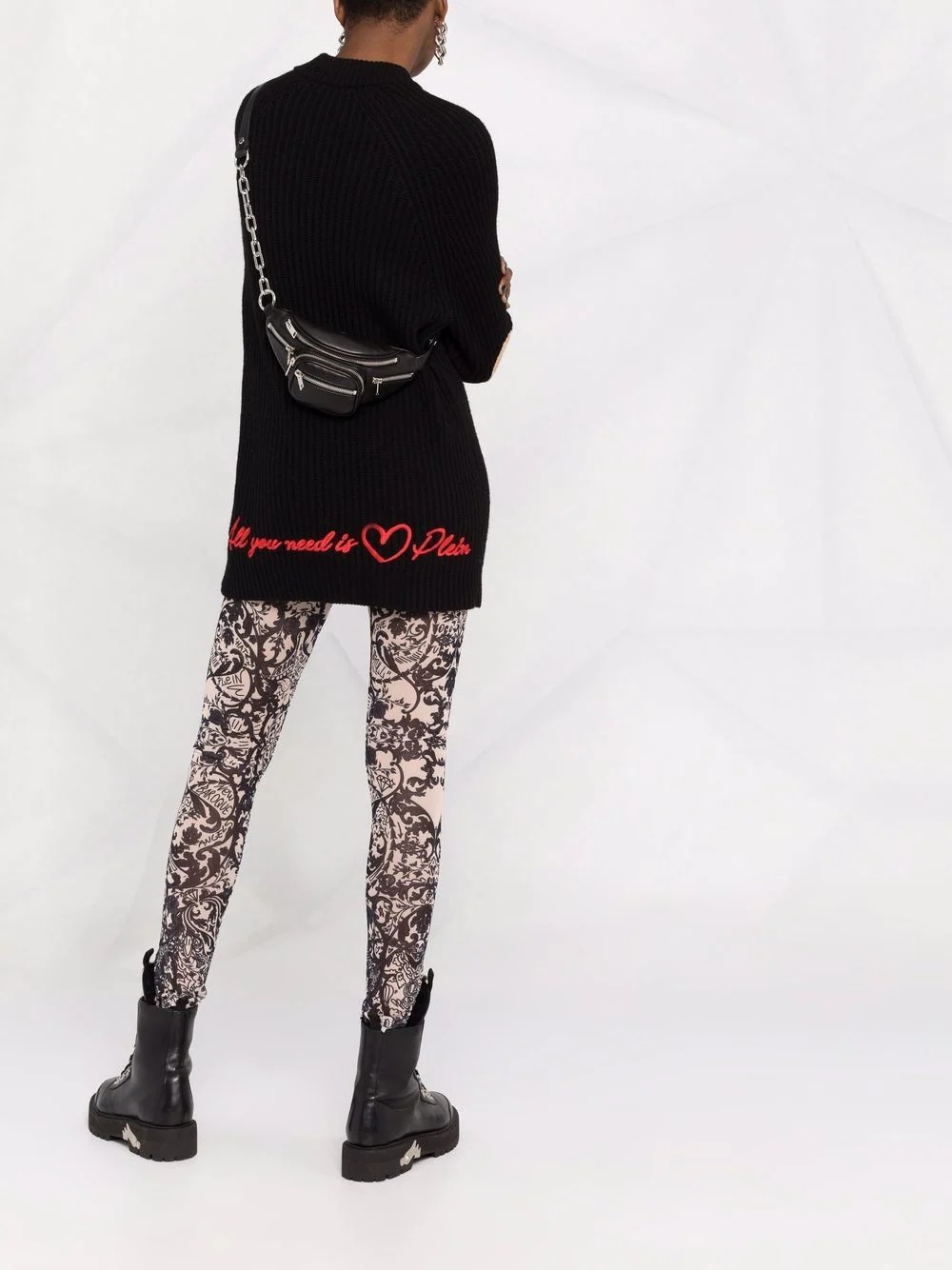 New Baroque  printed tulle leggings - 4