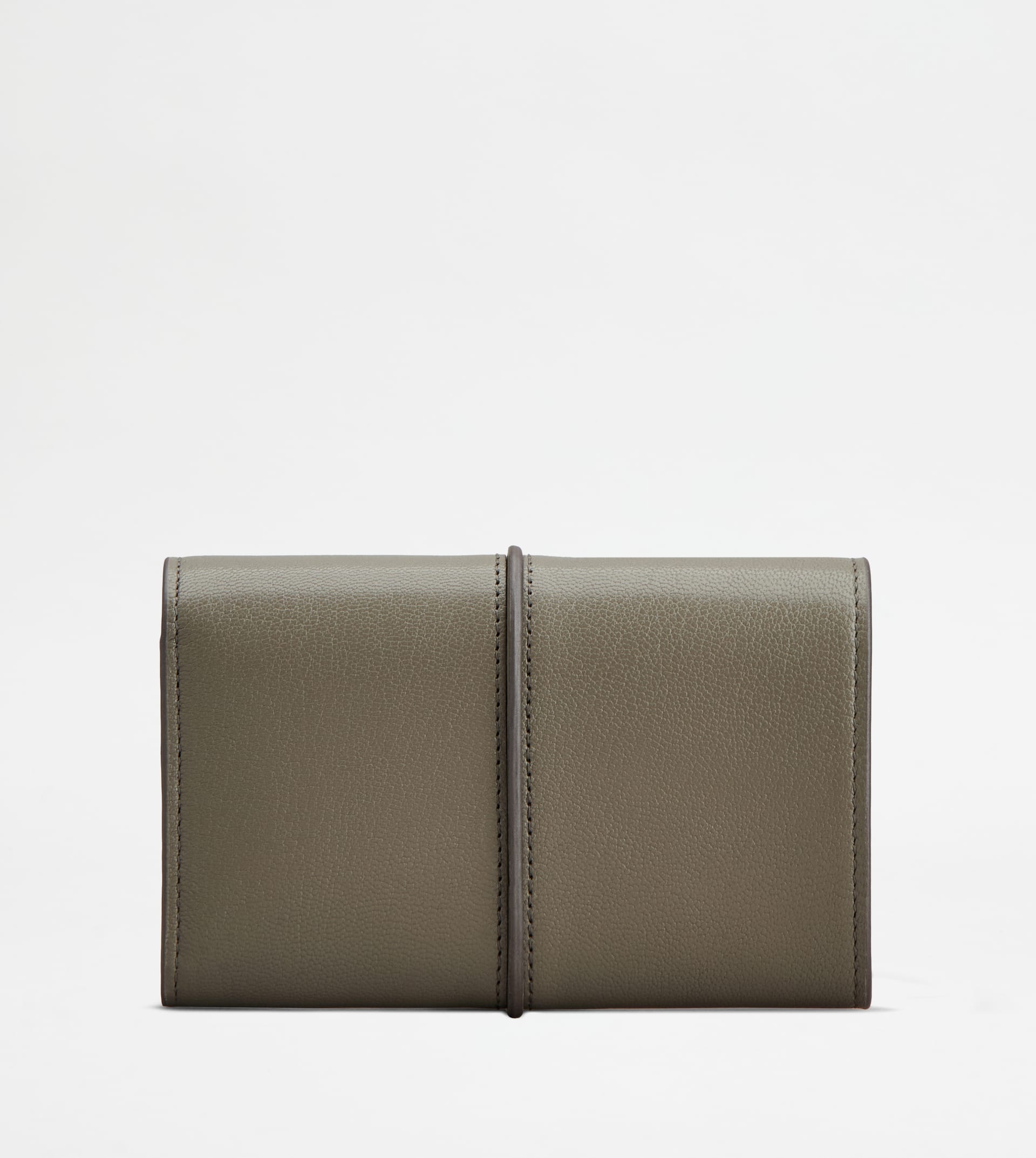 T TIMELESS WALLET IN LEATHER - GREY - 3
