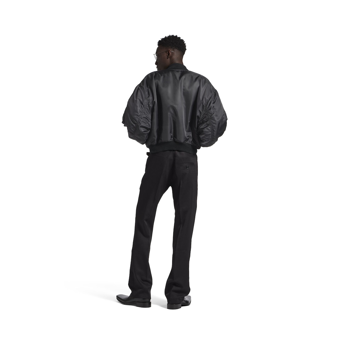 Men's Standard Bomber Jacket in Black - 4