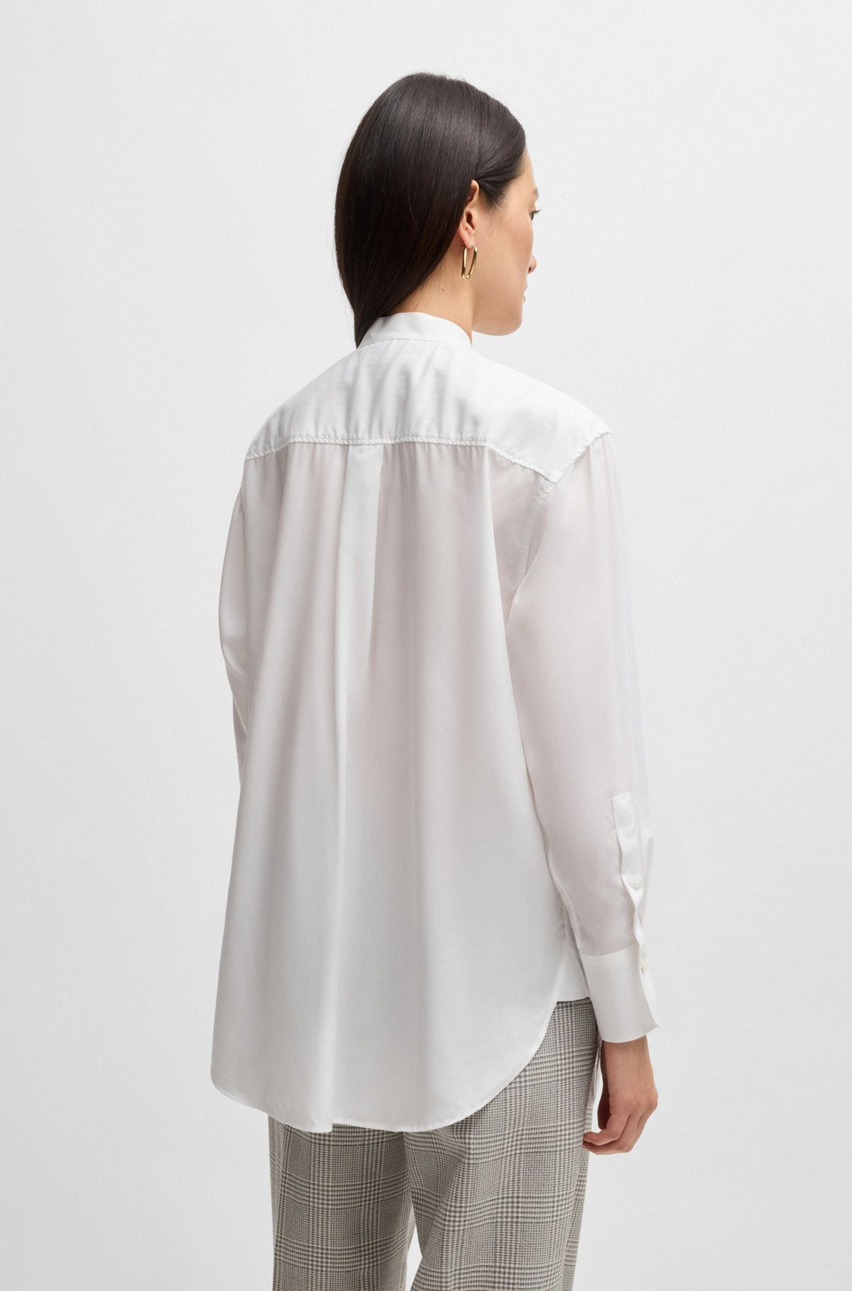 RELAXED-FIT BLOUSE IN EASY-IRON POPLIN - 5