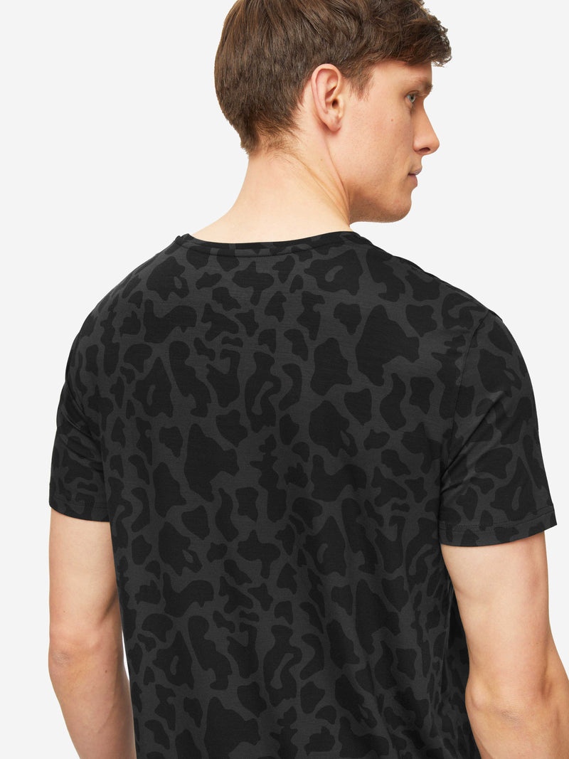 Men's T-Shirt London 7 Micro Modal Stretch Black - 6