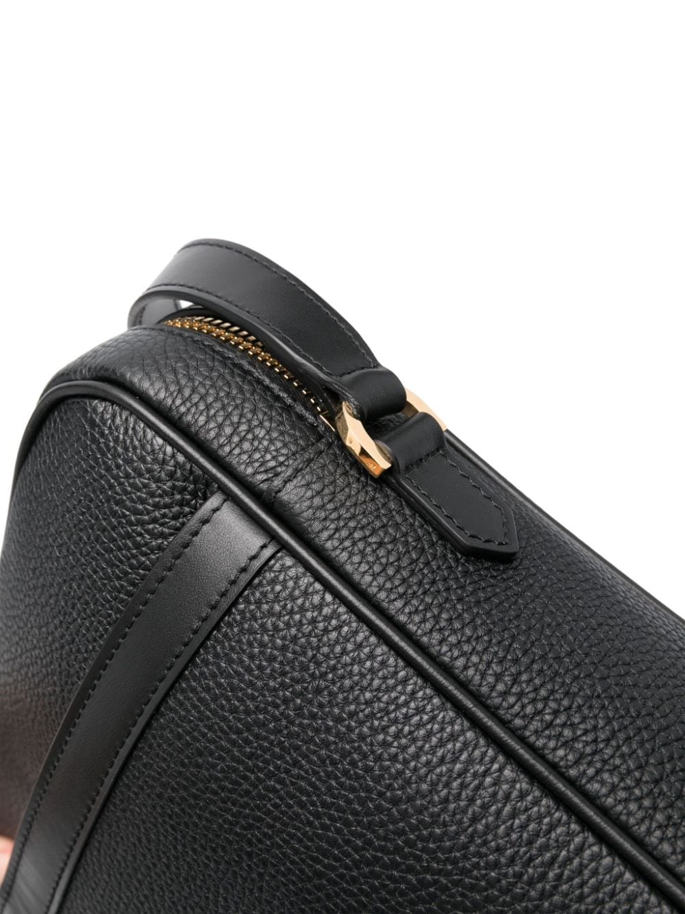 logo-patch leather briefcase - 3