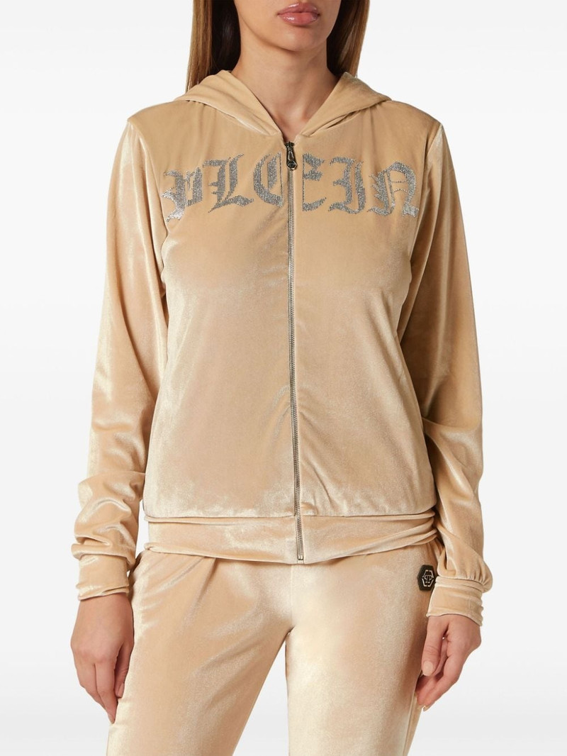 Gothic Plein velour hoodie 3