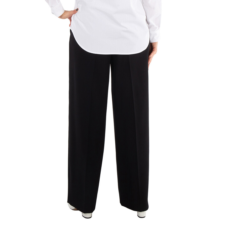 Burberry Wide Leg Wool Trouser With Slits - 5