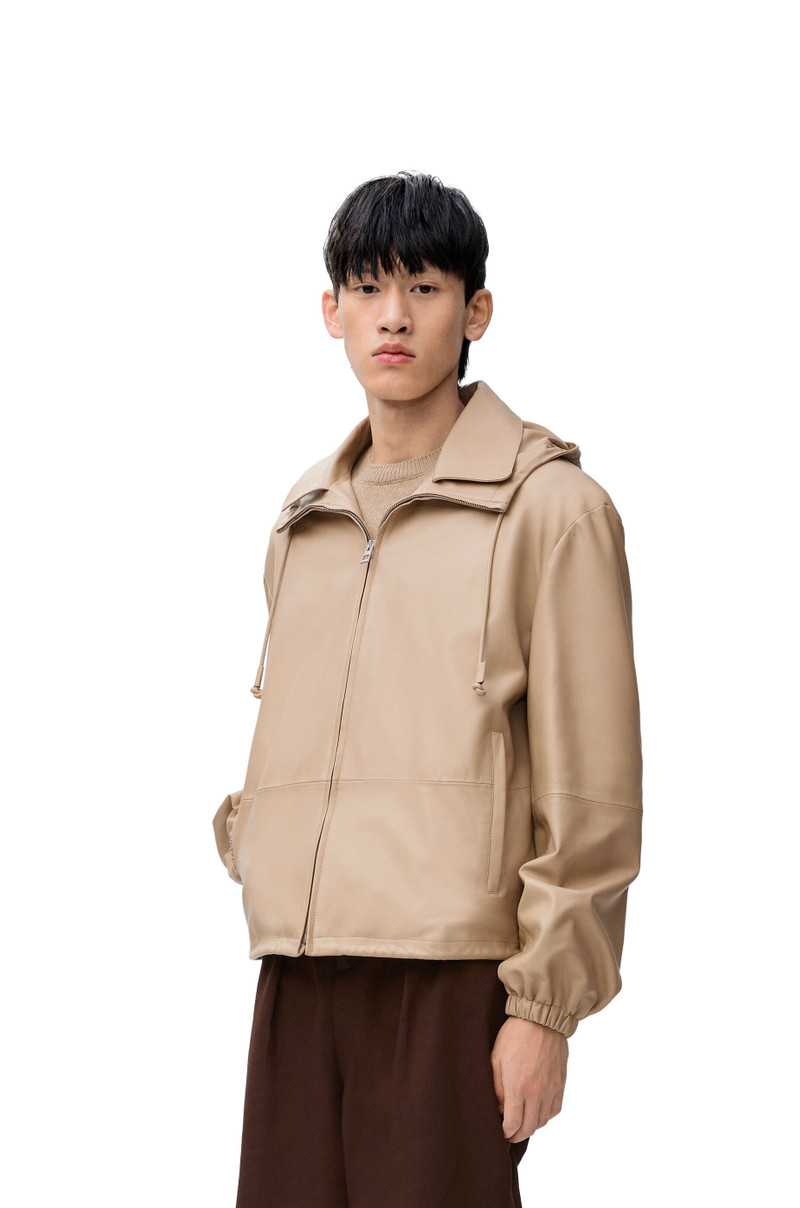 Hooded jacket in nappa lambskin 3
