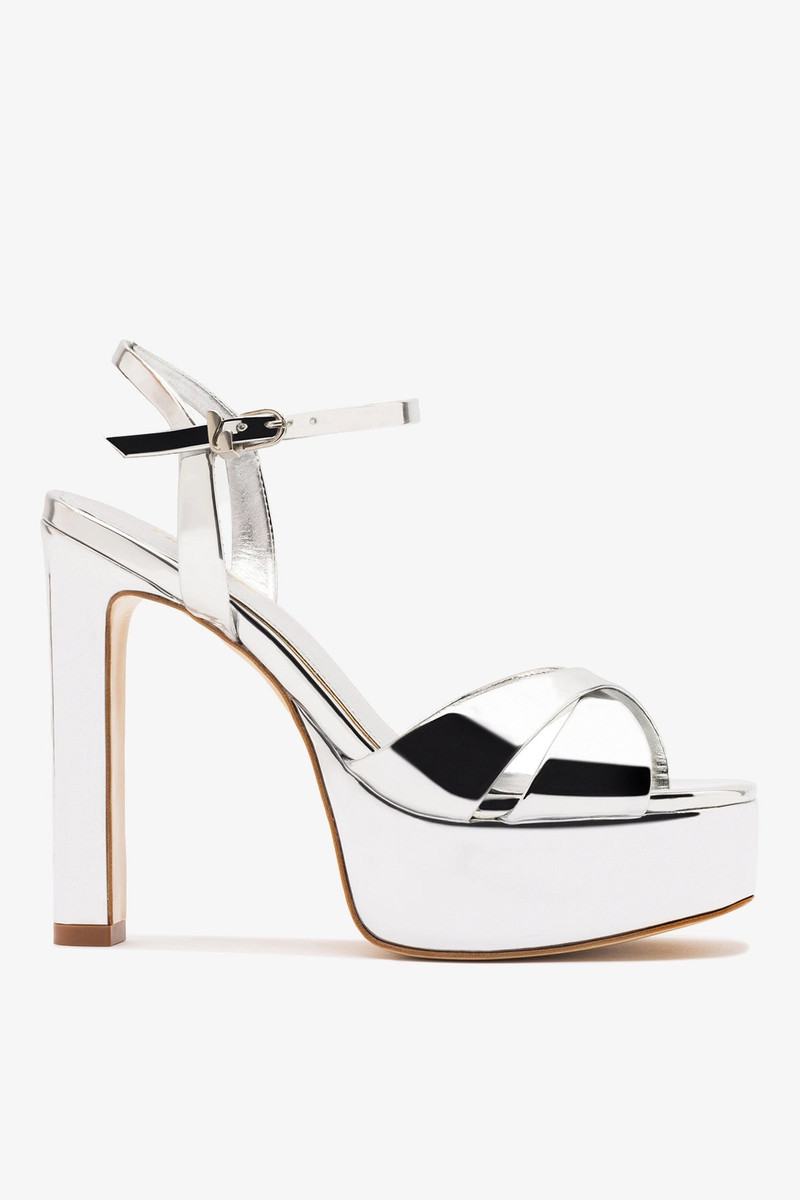 Bianca High Platform Sandal In Silver Specchio 1
