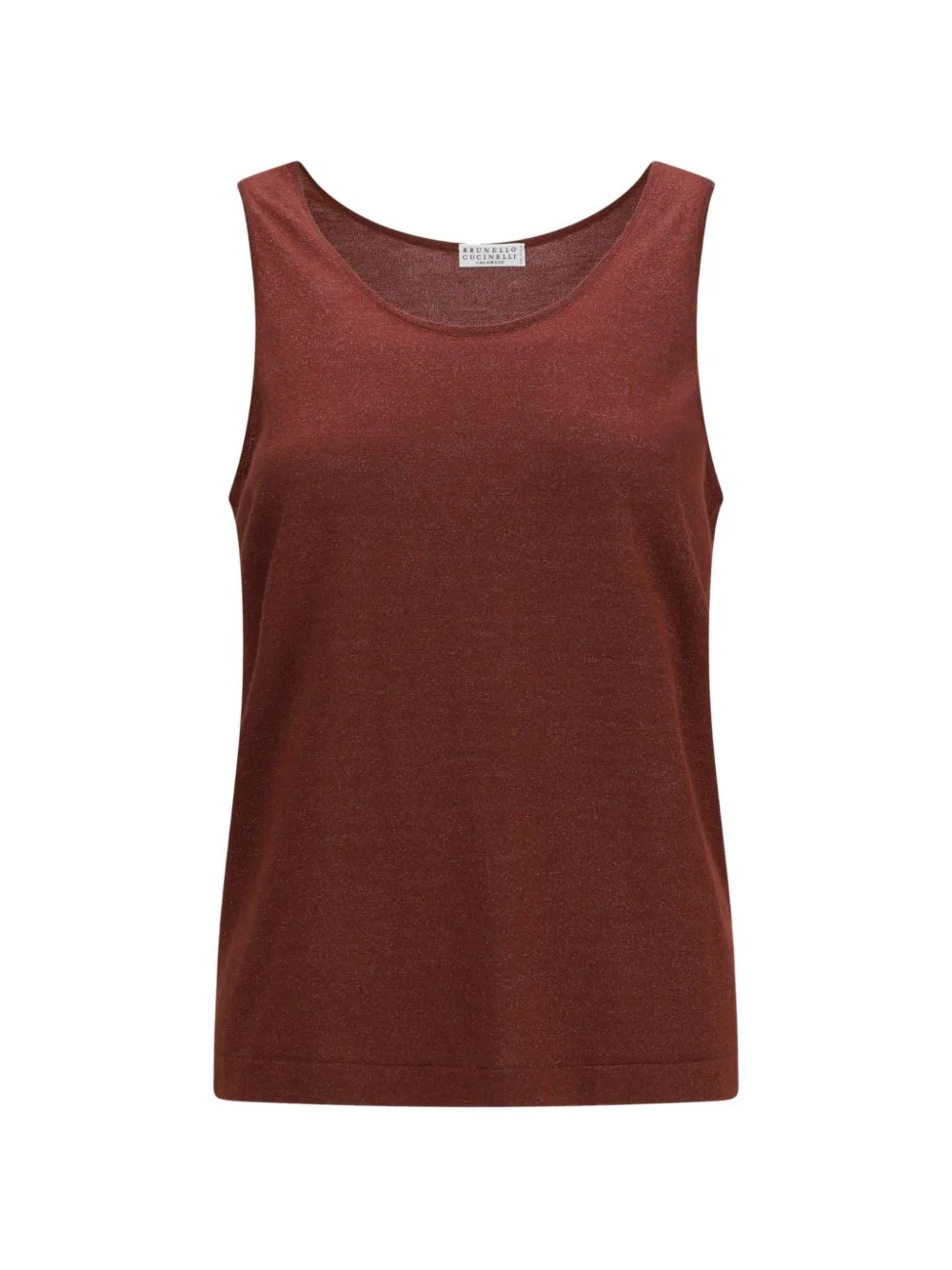 knitted metallic-effect top - 1