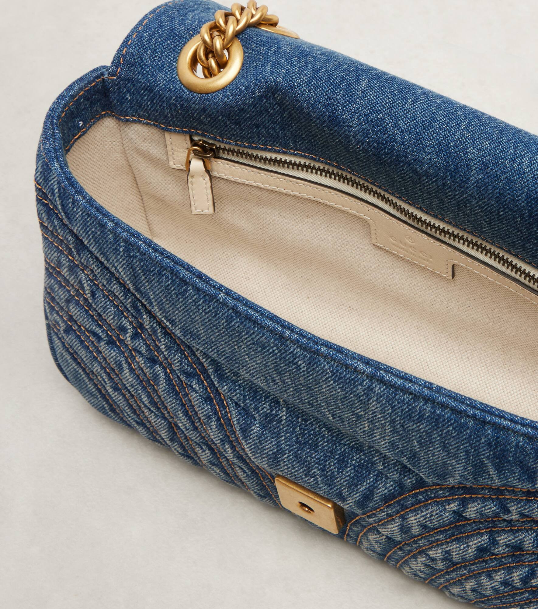 GG Marmont Small denim shoulder bag - 3