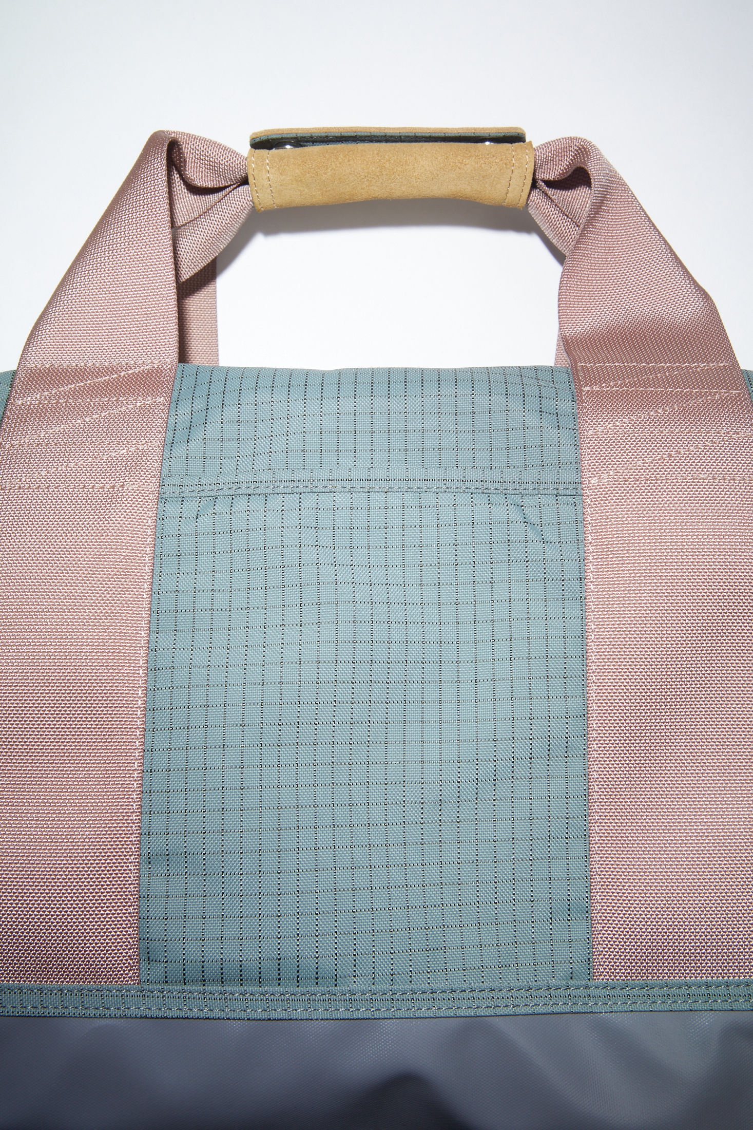 Nylon gym bag - Dark grey/old pink - 5