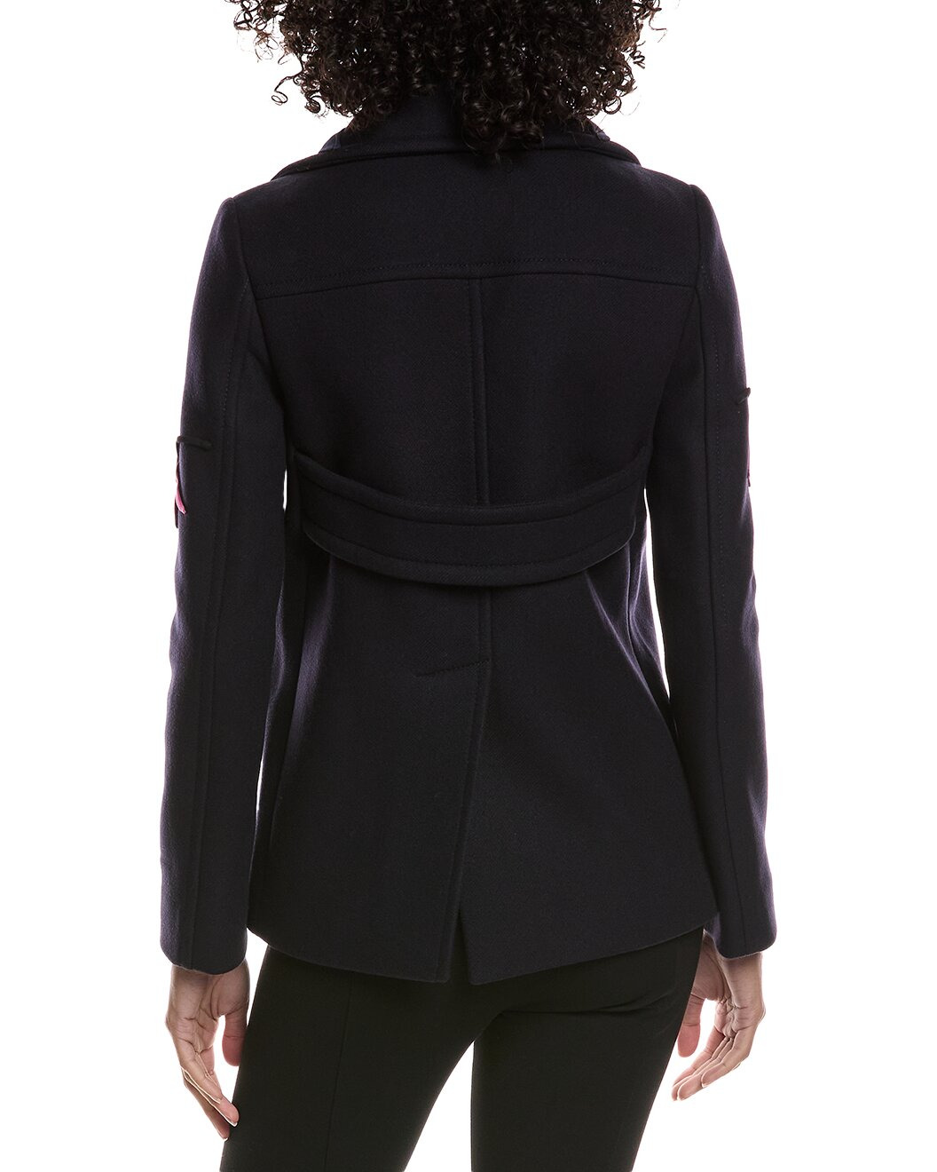 Valentino Applique Wool-Blend Peacoat - 2