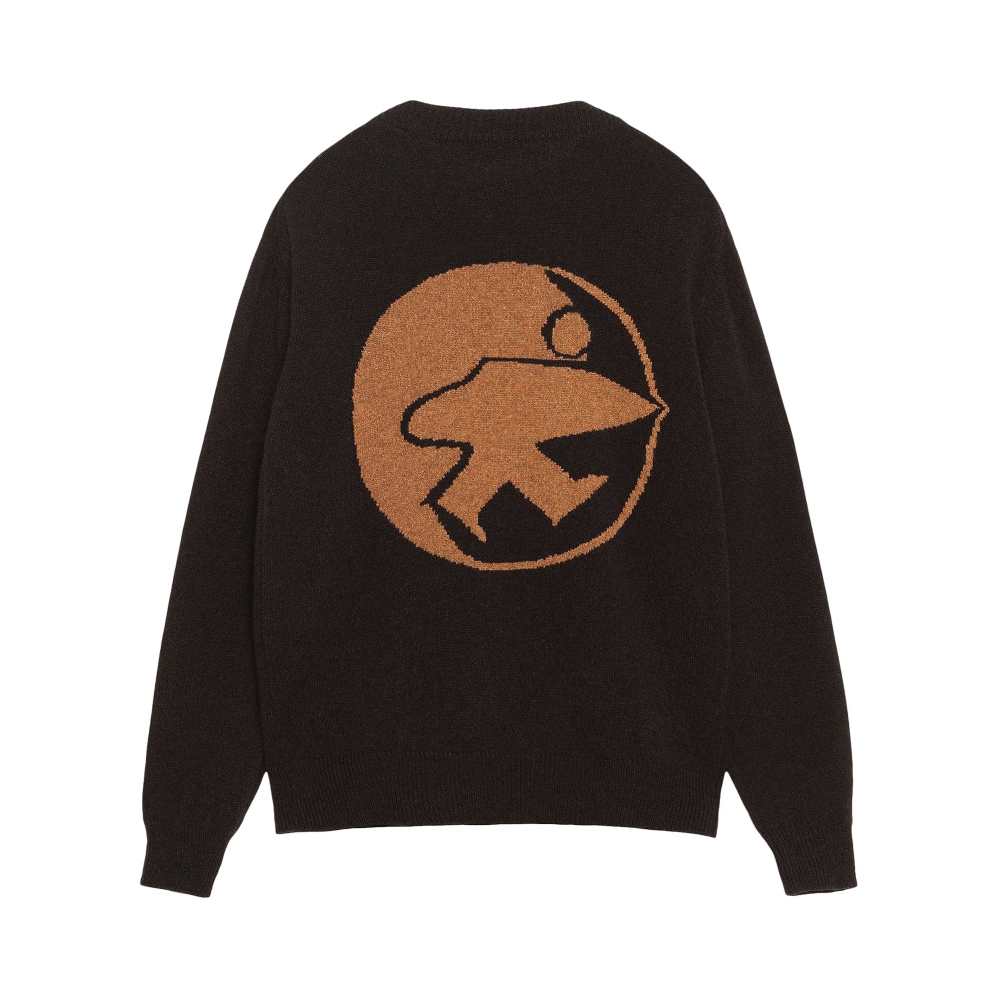Stussy x Our Legacy Work Shop Knitted Roundneck Sweater 'Dark Brown Surfman' - 2