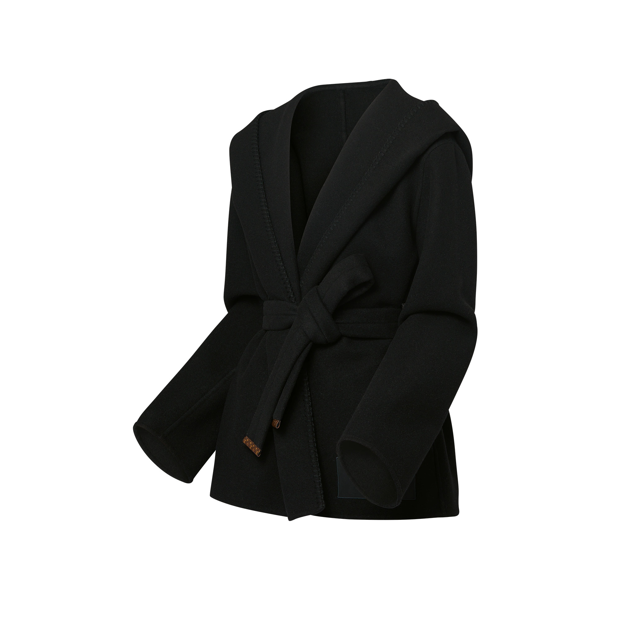 Signature Short Hooded Wrap Coat - 2