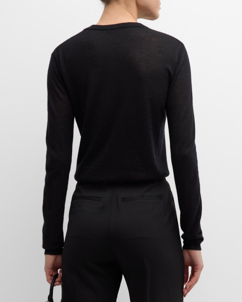 Cashair Cashmere Crewneck Long-Sleeve Shirt 3