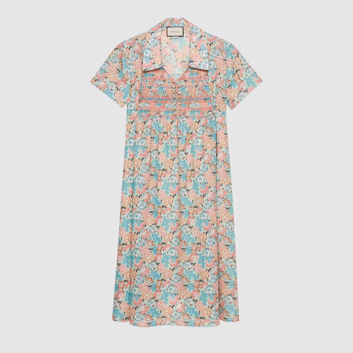 Gucci Liberty floral wool long shirt - 1