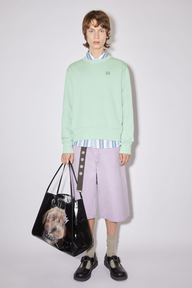 Acne Studios Crew neck sweater - Regular fit - Soft green outlook