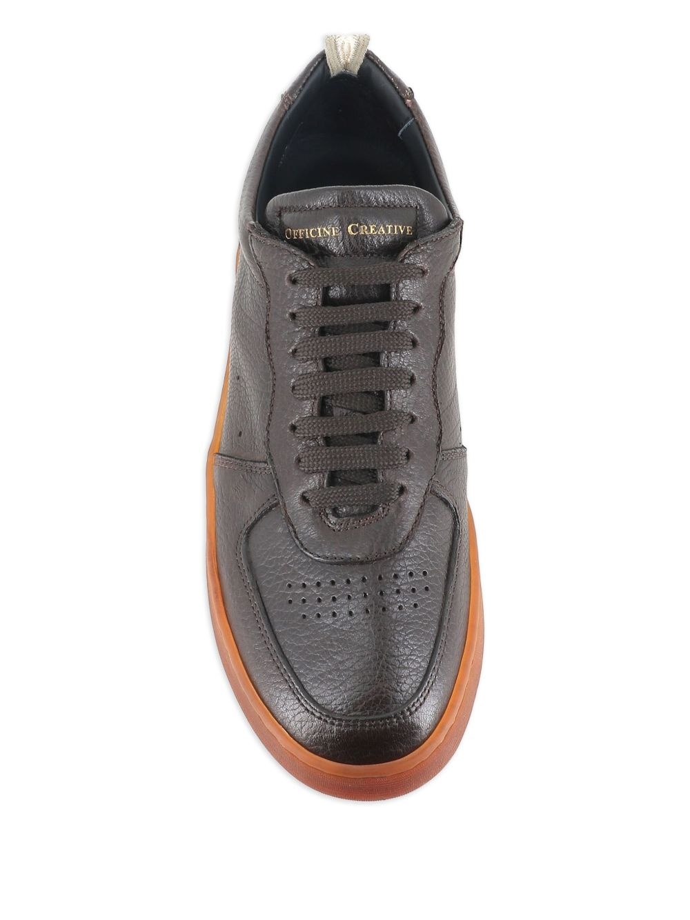 leather low-top sneakers - 4