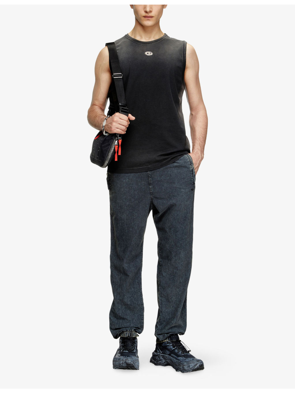 T-Brico-New Cut-Out Cotton-Jersey Tank Top - 2