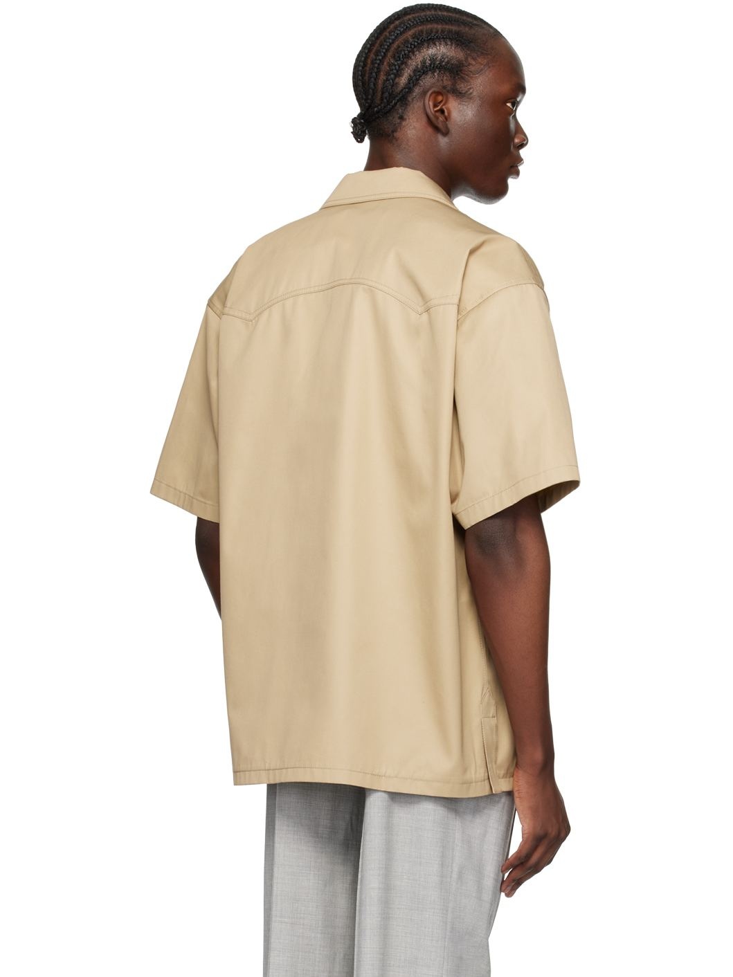 Beige Flap Pocket Shirt - 3