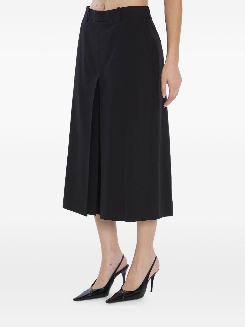 pleated-detail wool trousers - 3