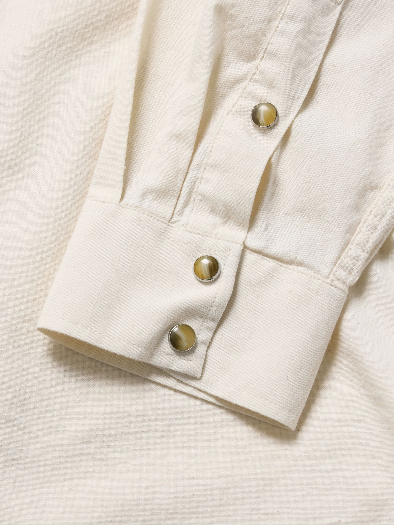 George Cotton-Chambray Shirt Ecru - 5