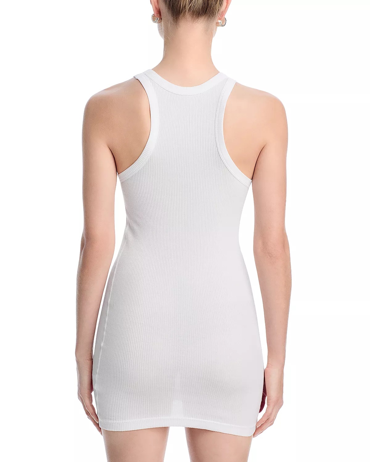 Ribbed Knit Racerback Tank Dress - 4
