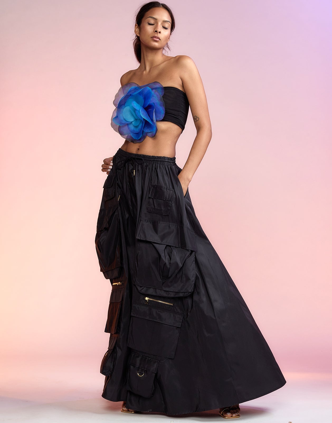 Taffeta Cargo Skirt - 5