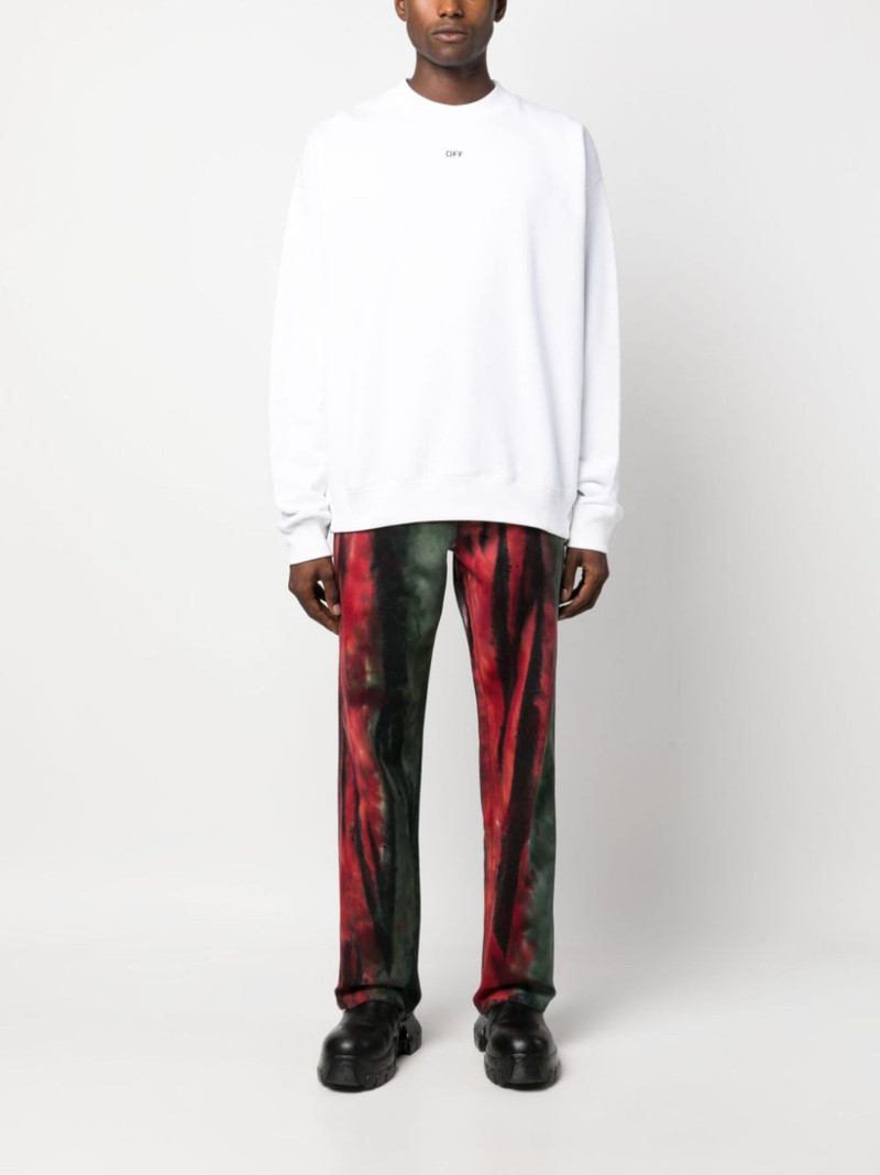 Off-White logo-print cotton sweatshirt outlook