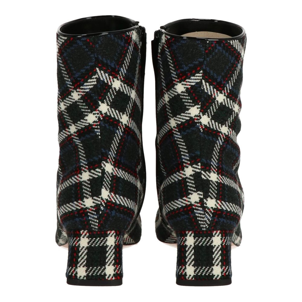 Vivier buckle-embellished plaid boots - 3
