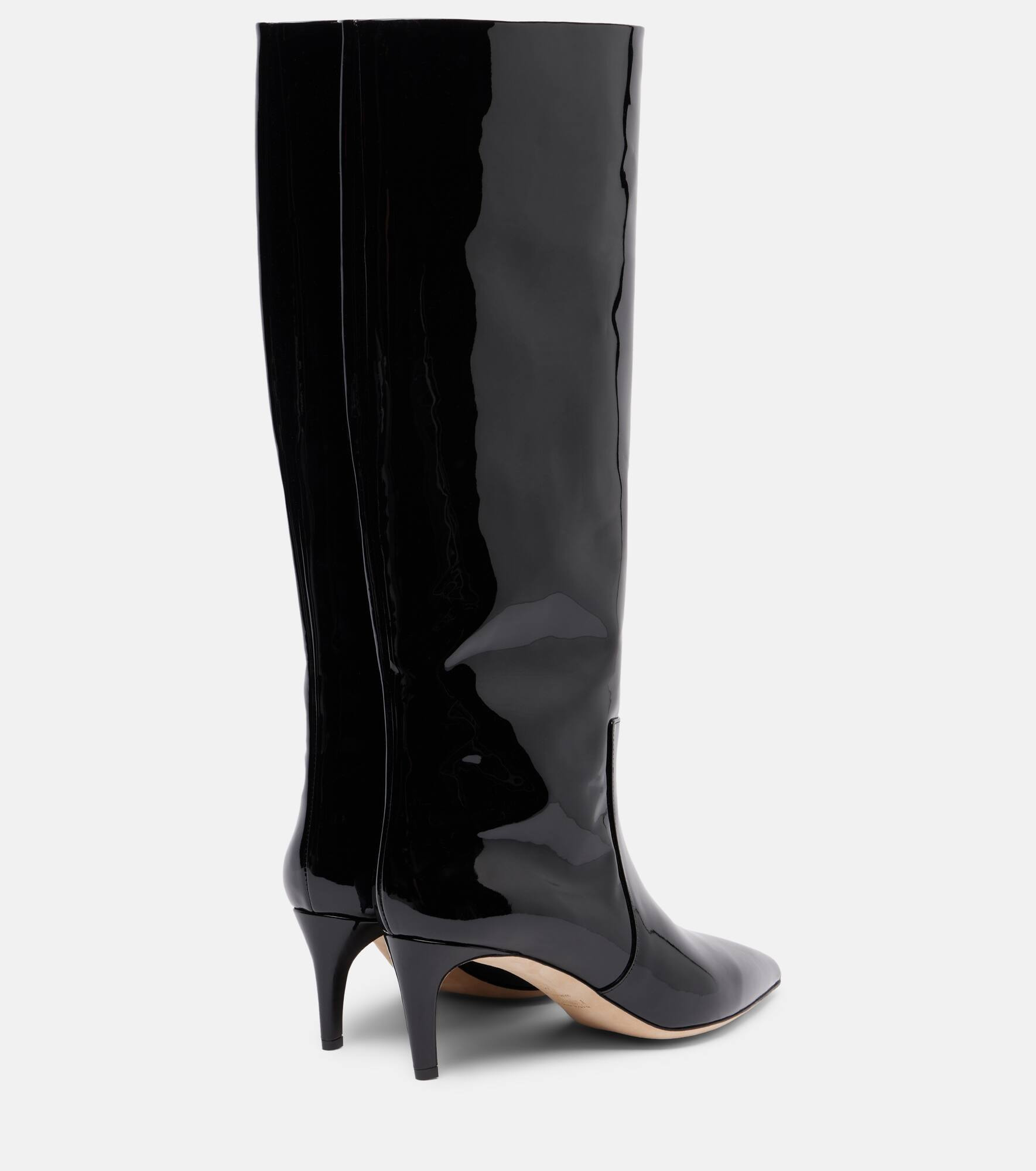60 patent leather knee-high boots - 2