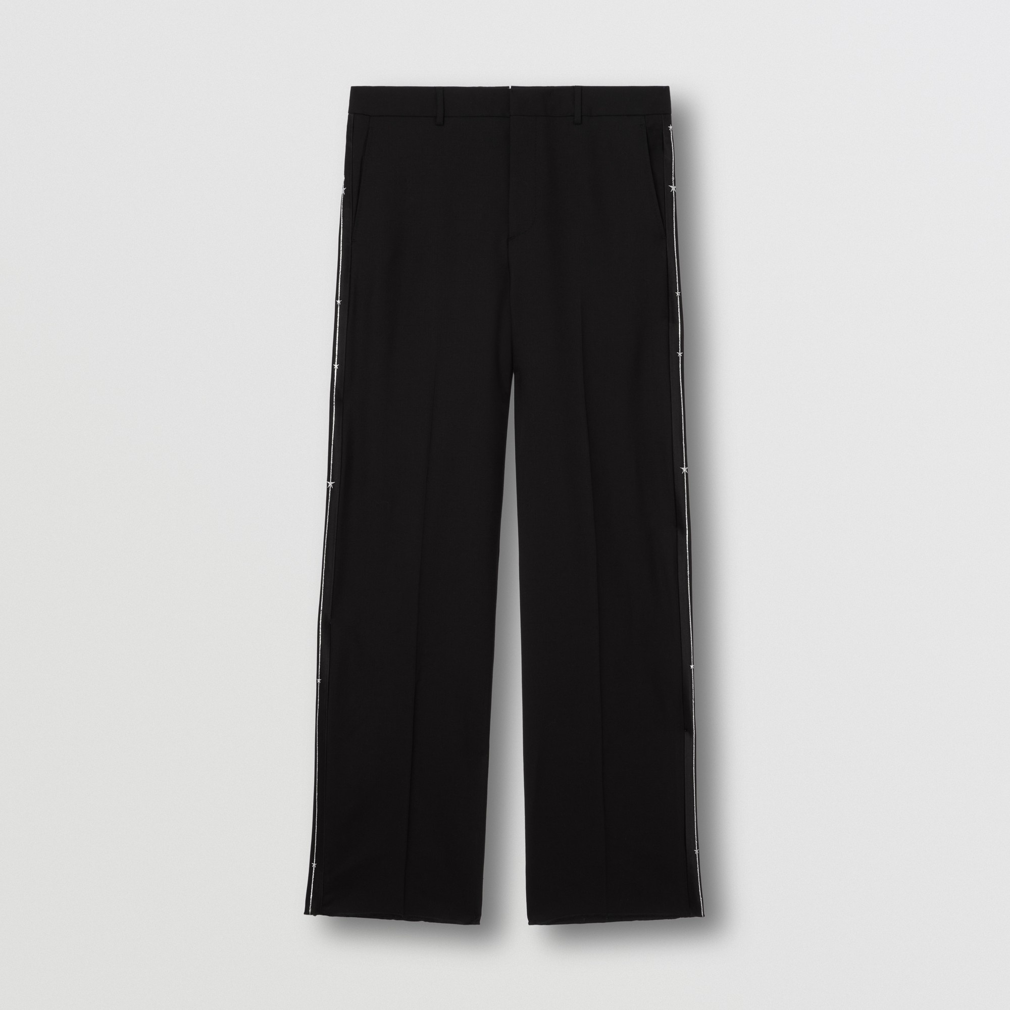 Embroidered Silk Panel Wool Tailored Trousers – Exclusive Capsule Collection - 1