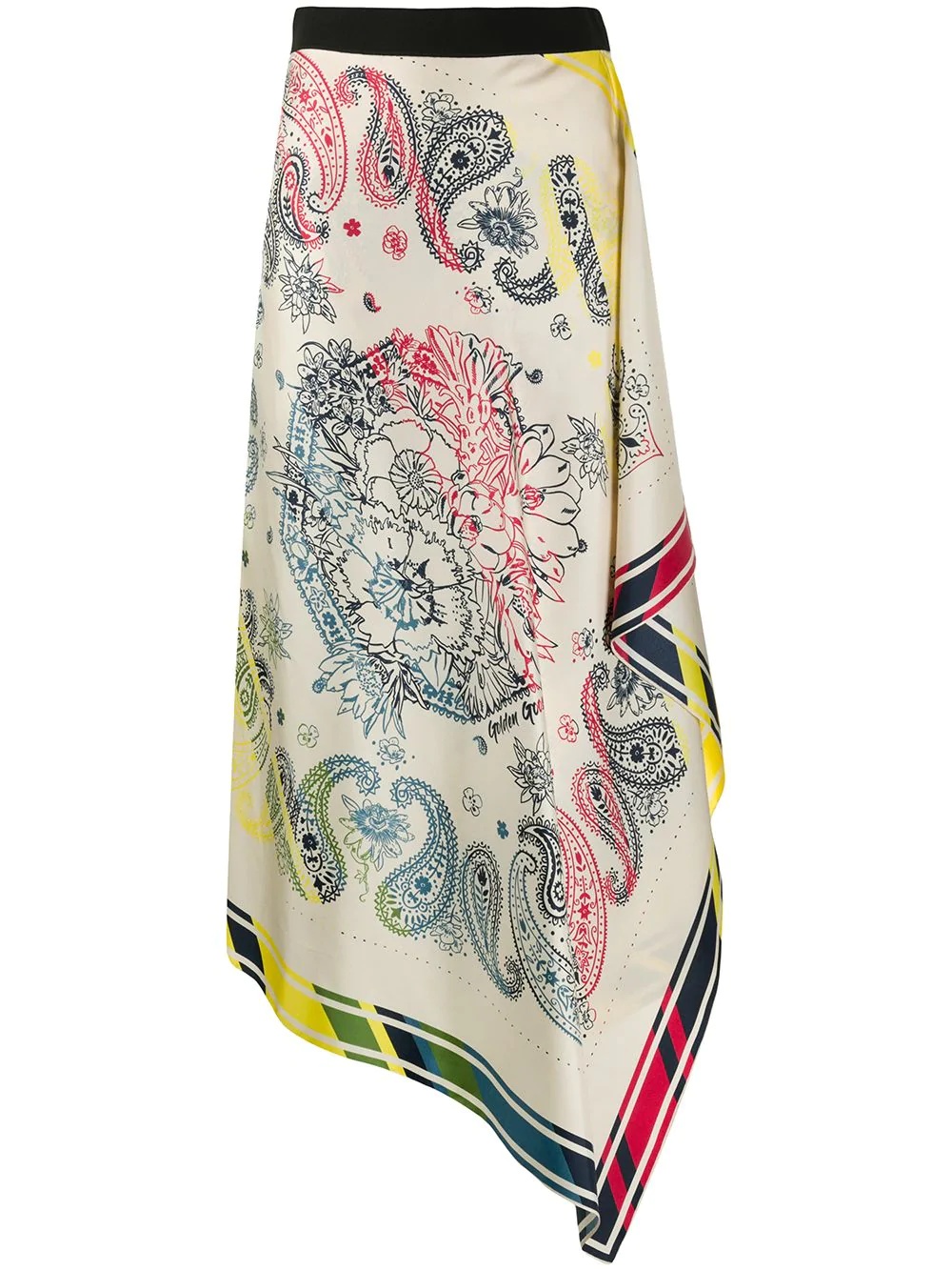 Kaylee bandana-print silk skirt - 1