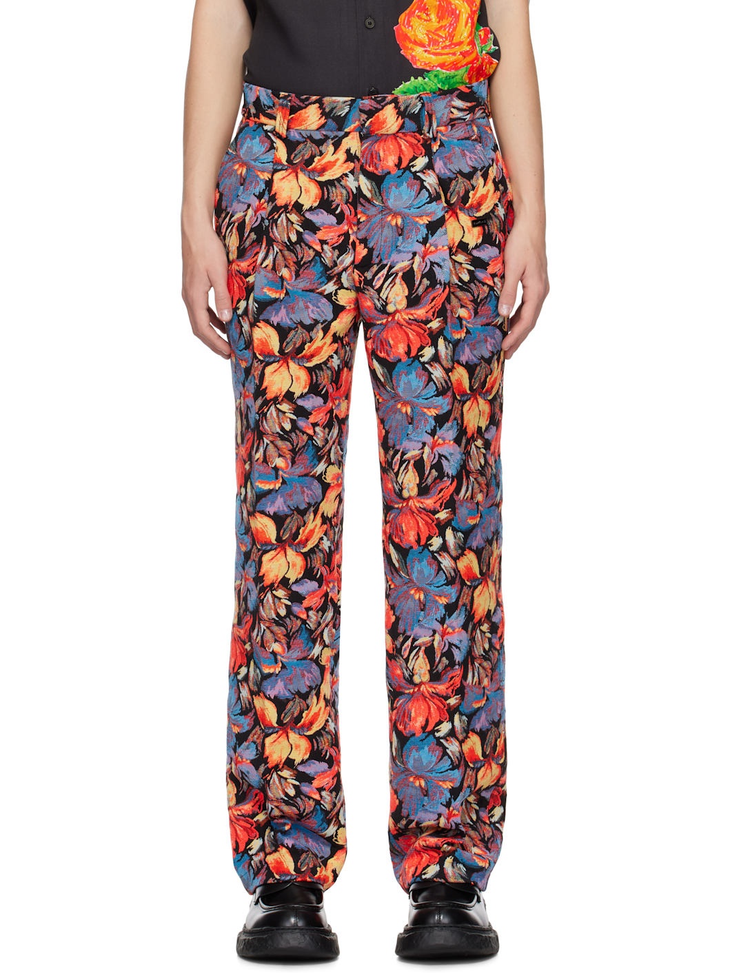 Orange Ula Trousers - 1