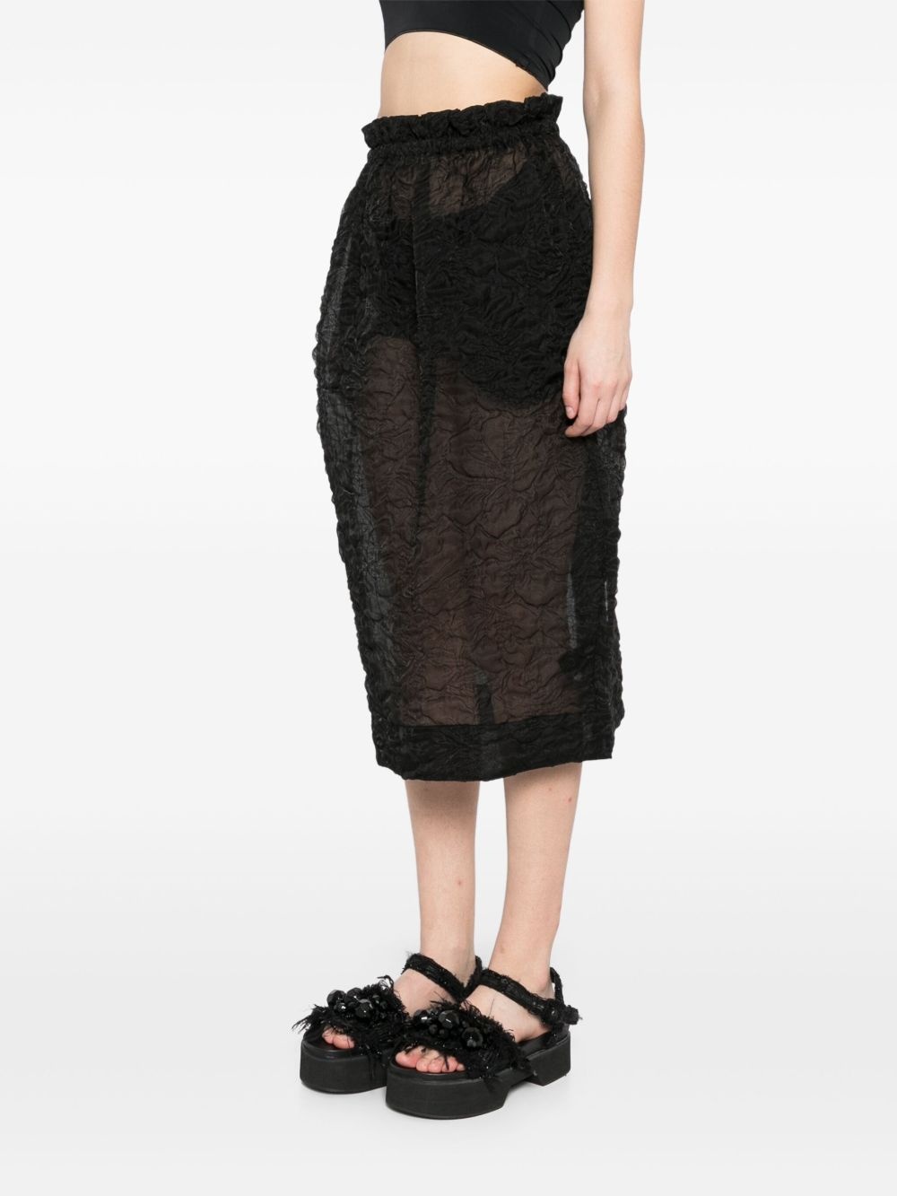 ruffle-waisted skirt - 3