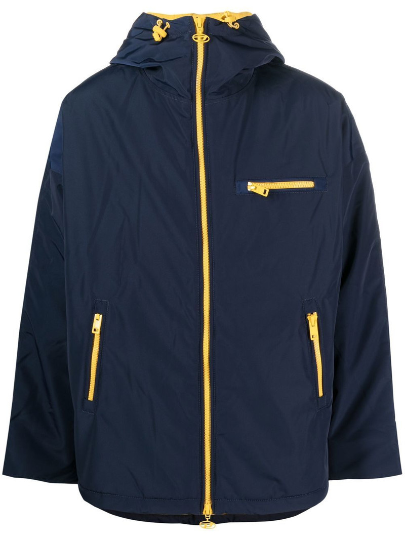 hooded logo-print jacket 1