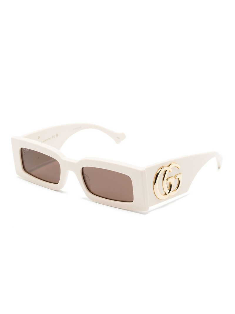 GUCCI Gene GG rectangle-frame sunglasses outlook