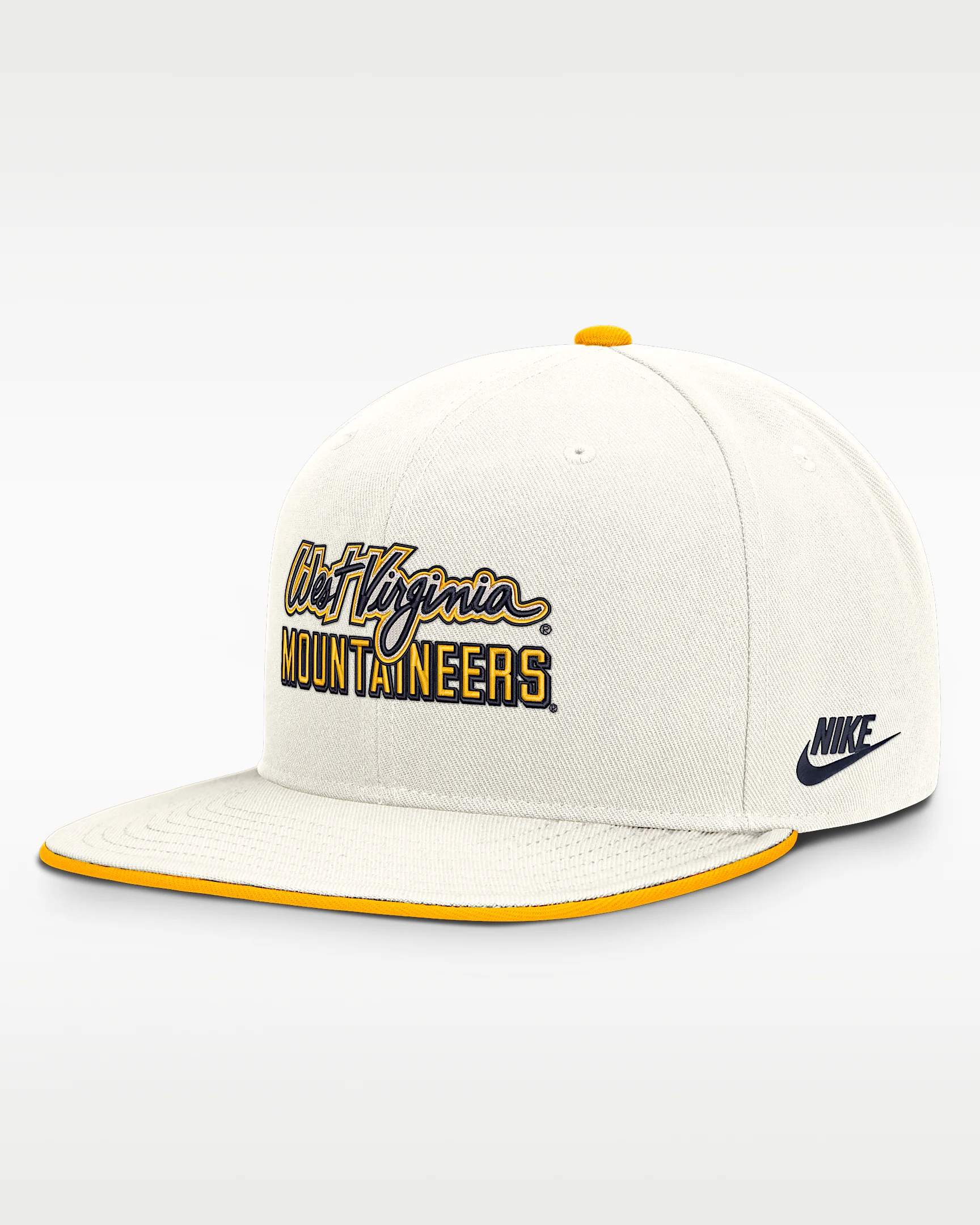 West Virginia Legacy Letter & Mascot Pro Men's Nike Dri-FIT College Adjustable Hat - 1