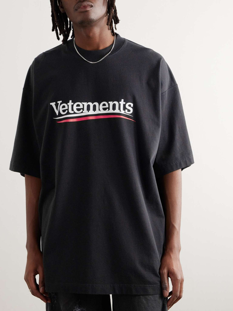Oversized Logo-Print Cotton-Jersey T-Shirt 3