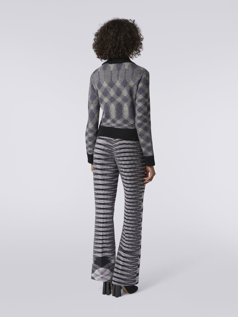 Slub wool and cotton blend bomber jacket 4