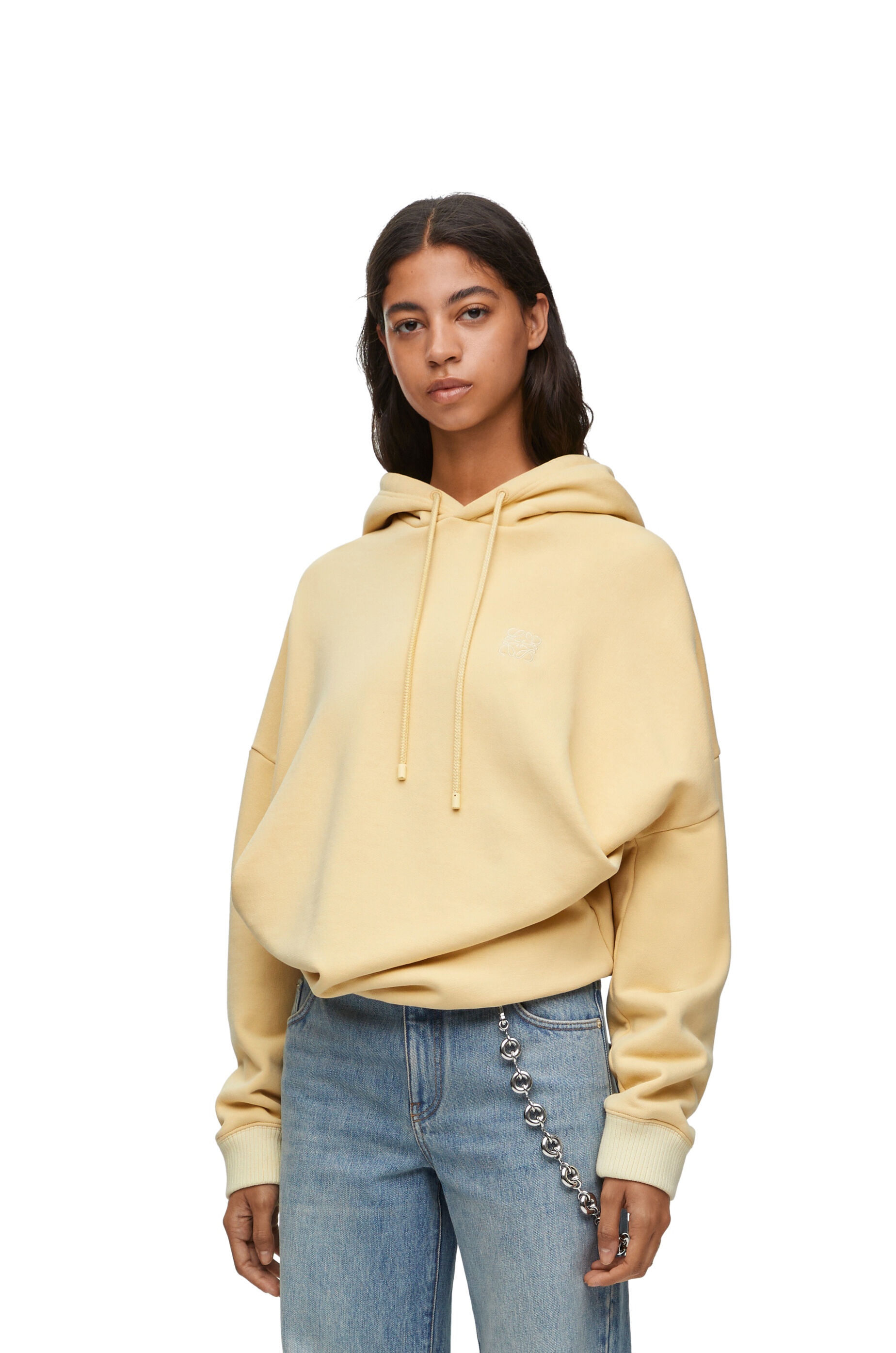 Draped hoodie in cotton - 3