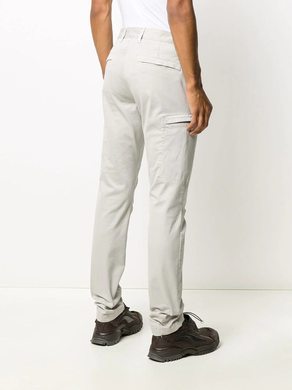 straight leg zipped pocket chinos - 4