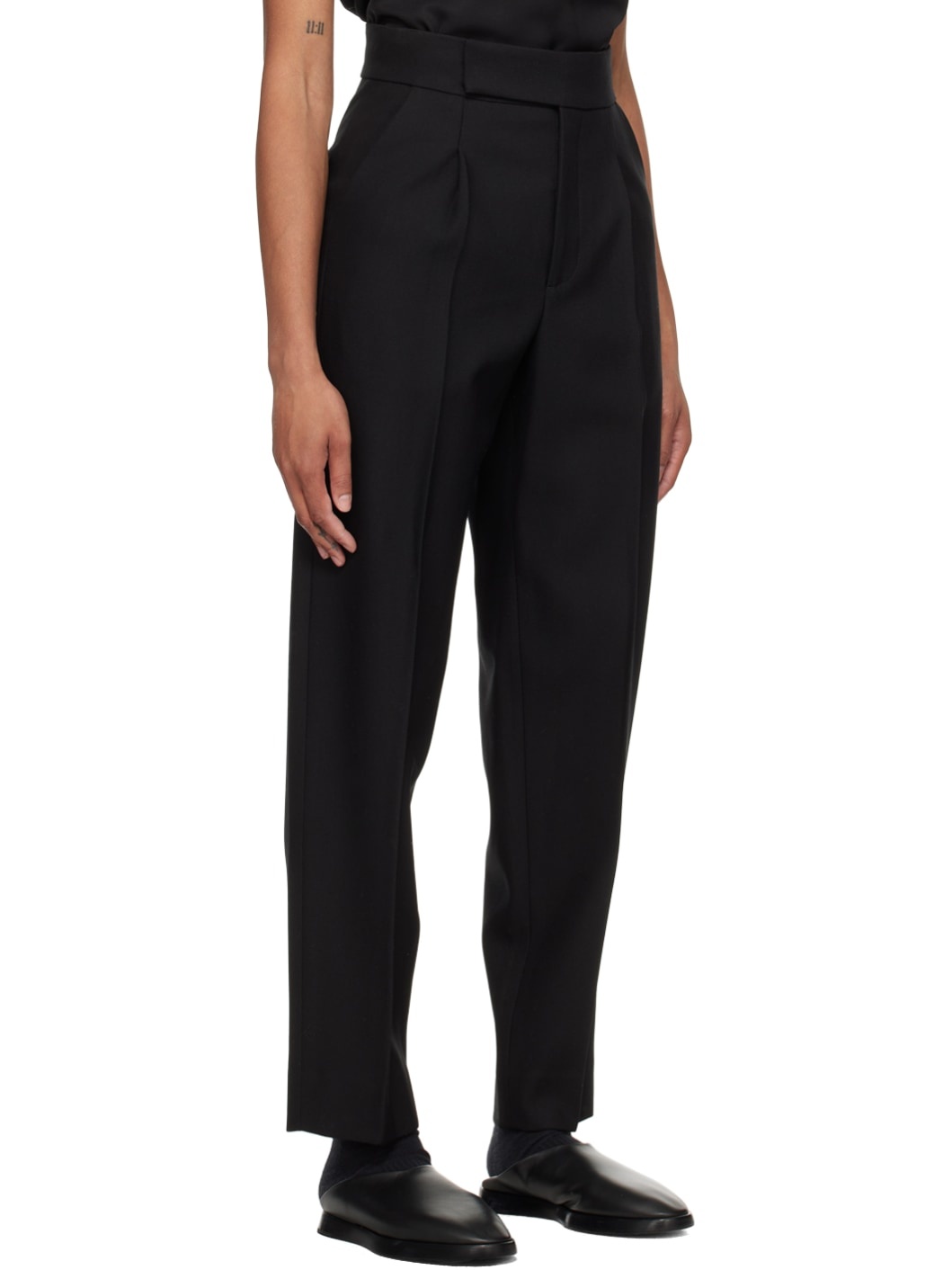 Black Tapered Trousers - 2