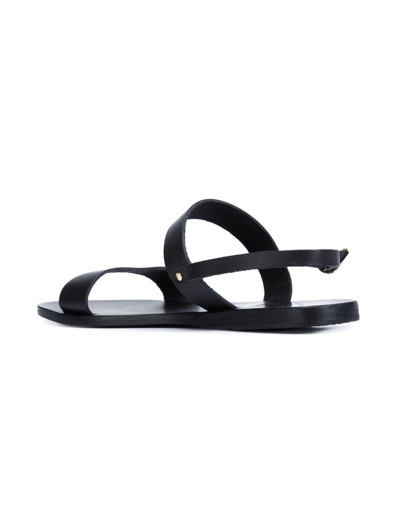 Black Clio Leather Sandals 4