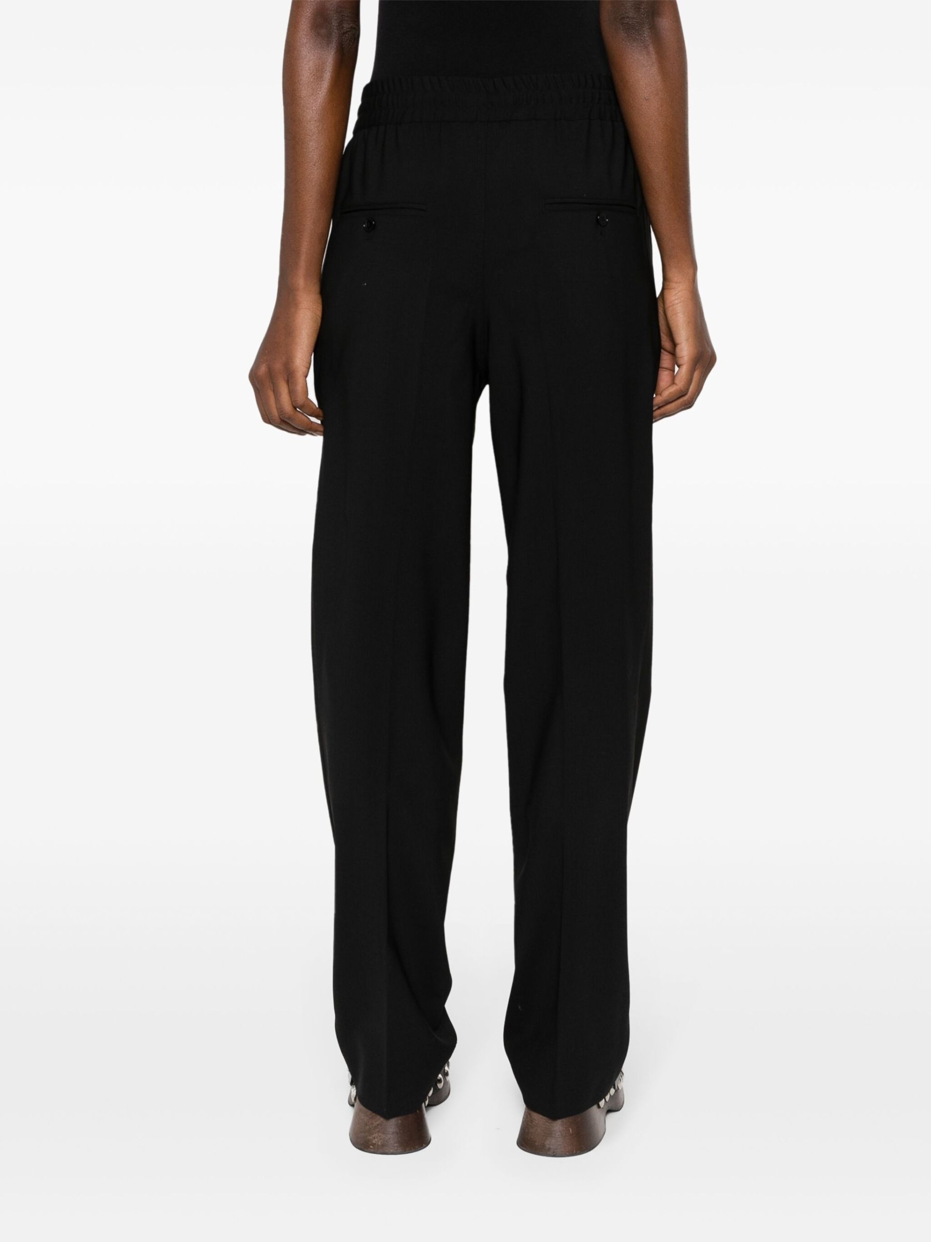 Black Liska Tapered Trousers - 4