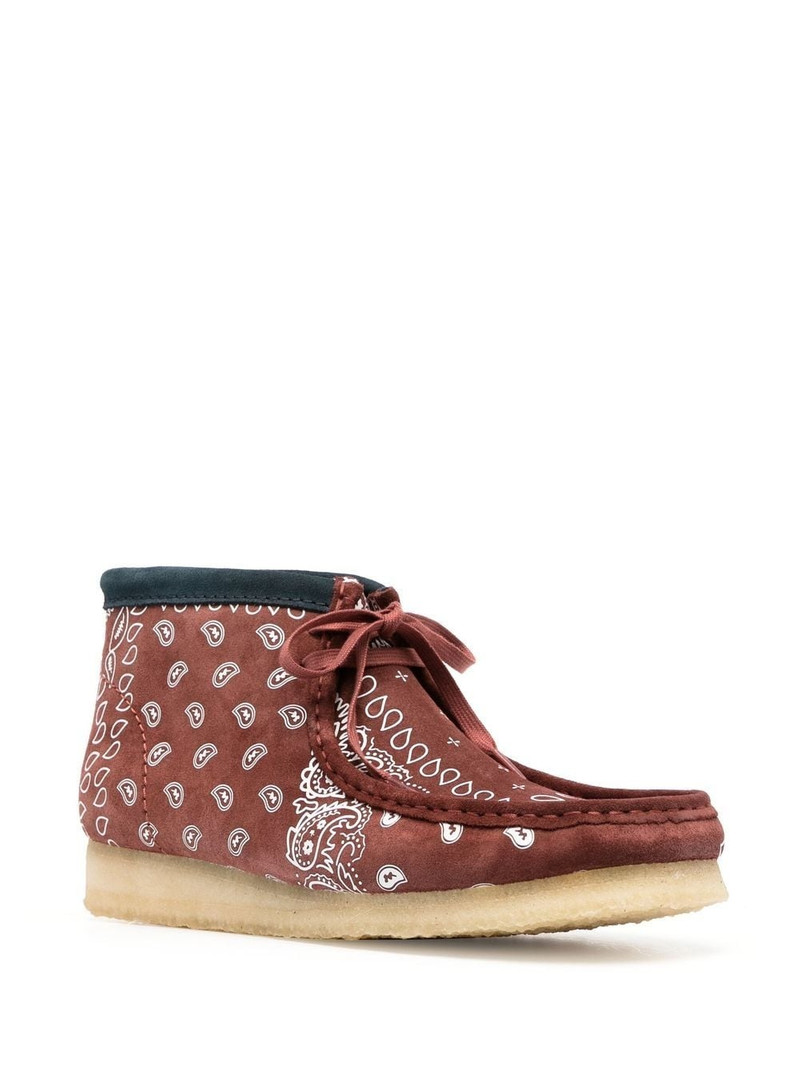 Clarks Originals paisley-print lace-up boots outlook